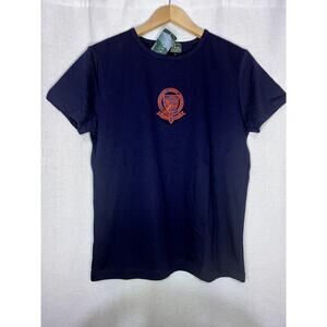 NWT Lauren Ralph Lauren Active Blue Orange Logo Short Sleeve Crew Tee